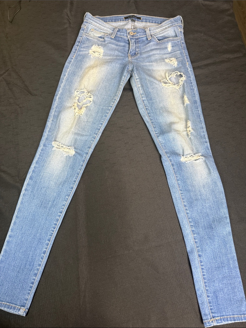 Light Blue Distressed Women's Skinny Jeans Size 27